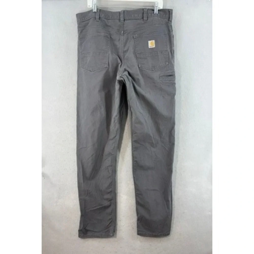 Carhartt Rugged Flex Canvas Work Pants Mens 38x36 Gray Relaxed Fit BN2517-M
